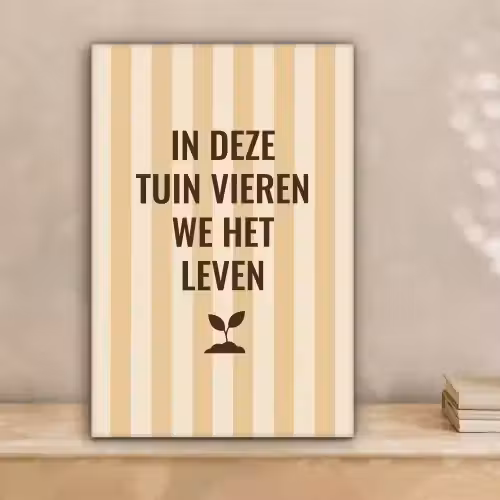 Tuin - Quote - Strepen - Zomer canvas 2cm klein -sfeer1