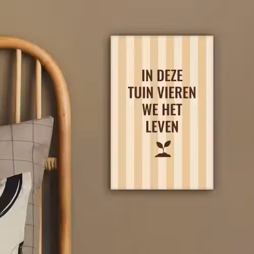 Tuin - Quote - Strepen - Zomer canvas 2cm klein -sfeer3