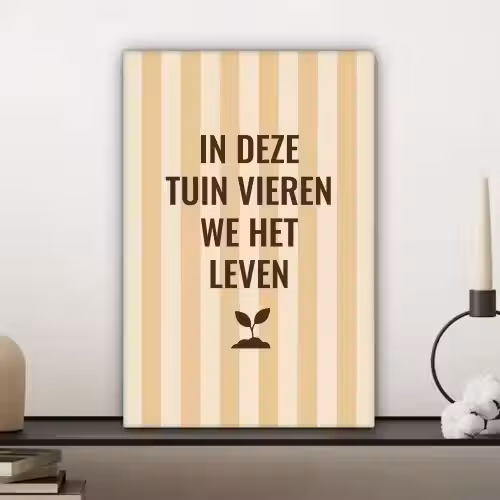 Tuin - Quote - Strepen - Zomer canvas 2cm klein -sfeer6