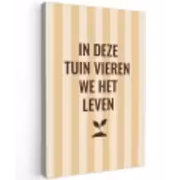Tuin - Quote - Strepen - Zomer canvas 2cm klein -z3d