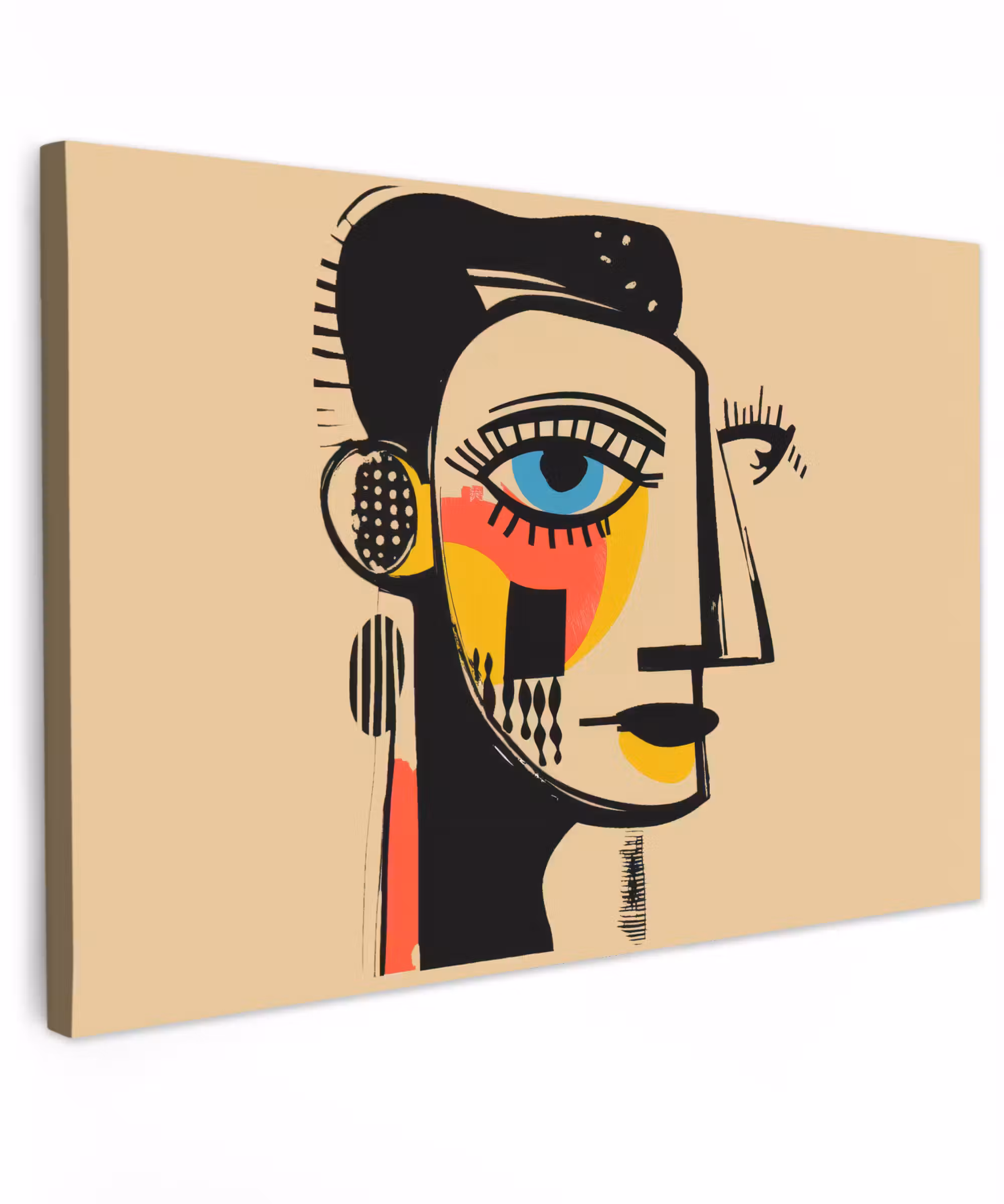 Canvas Print - Geometric - Bright colors - Cubist style