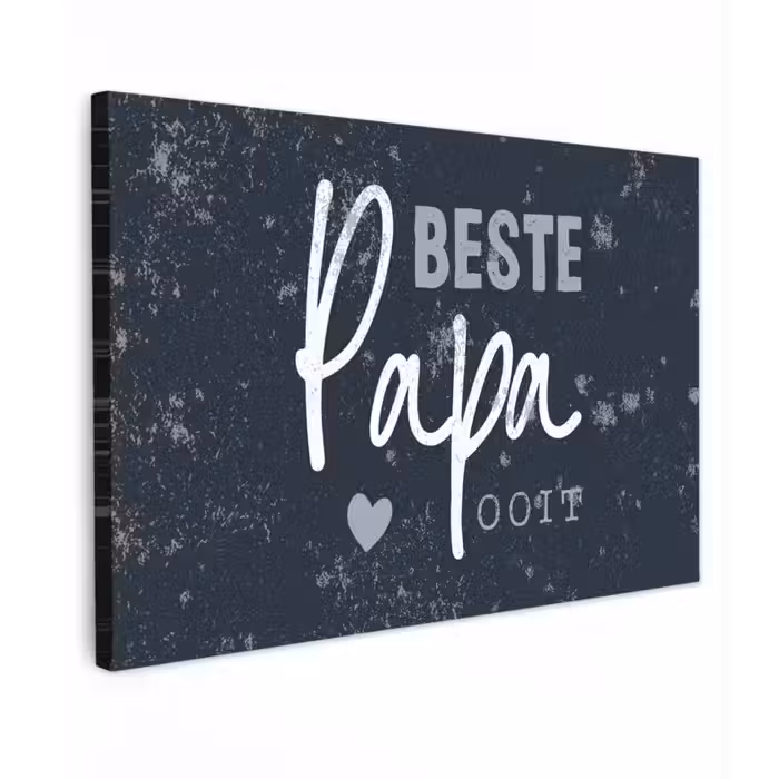 Cadeau voor man - Quote - Vaderdag - Beste papa ooit - Spreuken canvas 2cm klein -z3d