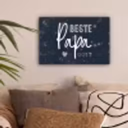 Cadeau voor man - Quote - Vaderdag - Beste papa ooit - Spreuken canvas 2cm klein -sfeer1