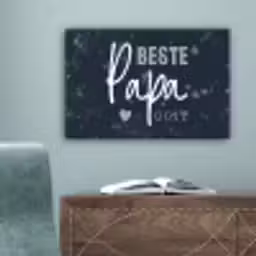 Cadeau voor man - Quote - Vaderdag - Beste papa ooit - Spreuken canvas 2cm klein -sfeer4