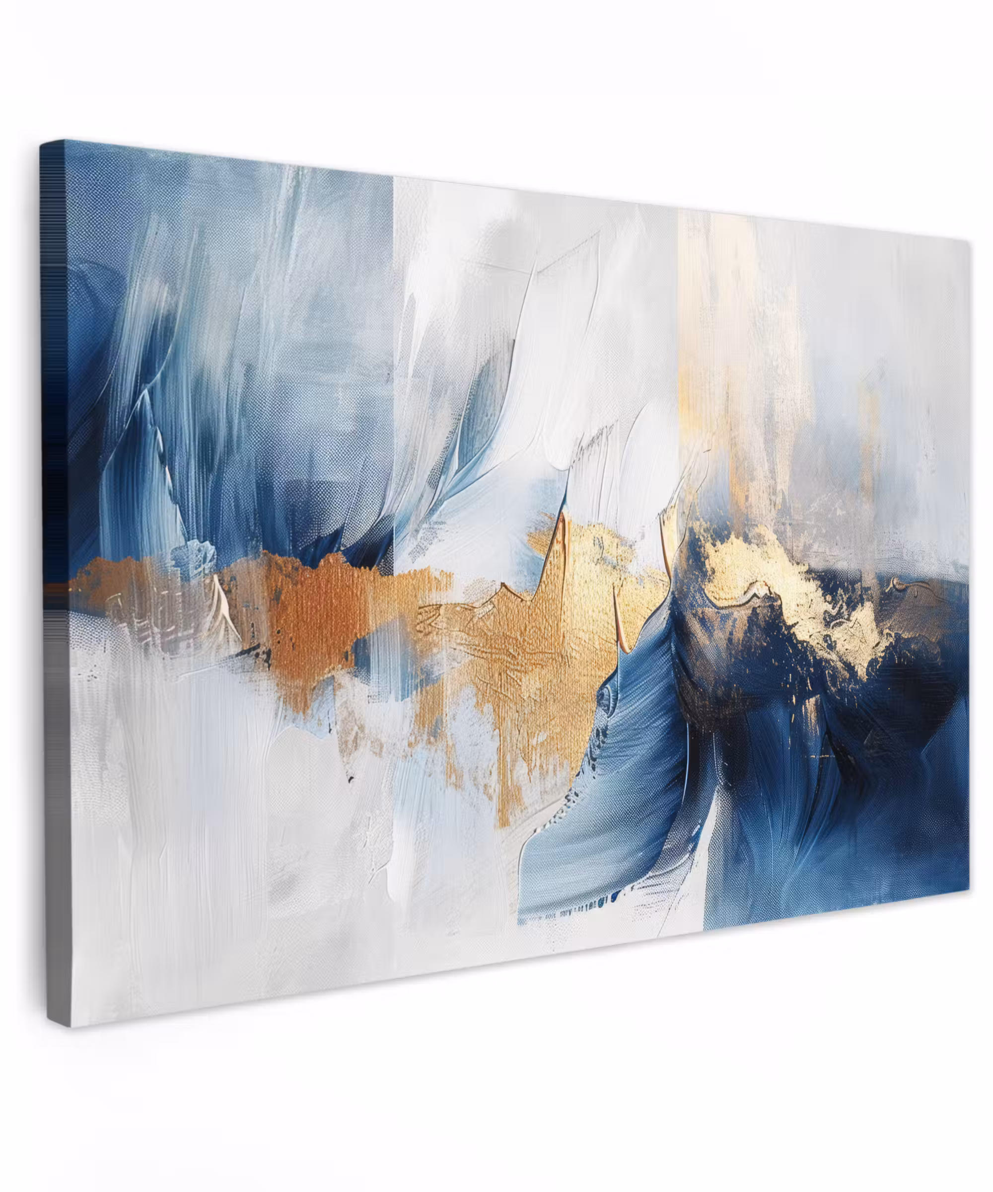 Canvas Print - Gold - Blue - Watercolor - Art - Modern