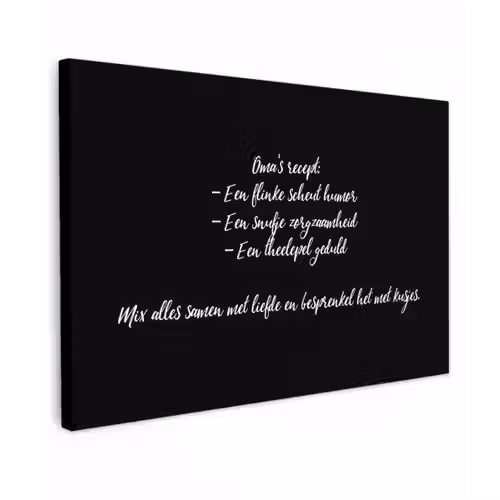Oma's recept - Koken - Quotes - Spreuken - Oma canvas 2cm klein -z3d