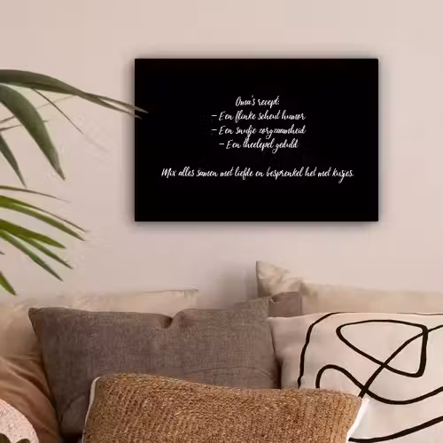Oma's recept - Koken - Quotes - Spreuken - Oma canvas 2cm klein -sfeer1
