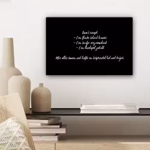 Oma's recept - Koken - Quotes - Spreuken - Oma canvas 2cm klein -sfeer6