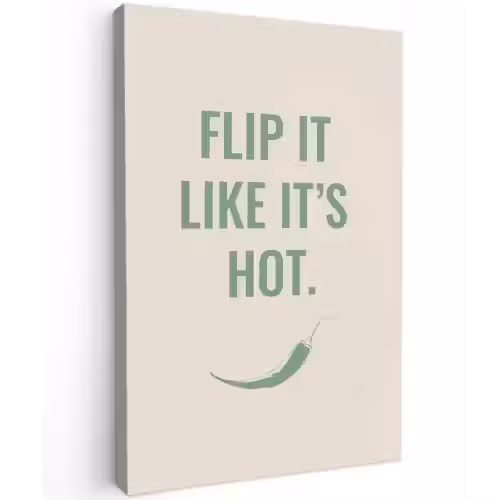 Groen - Quote - Zomer - Chilipeper canvas 2cm klein -z3d