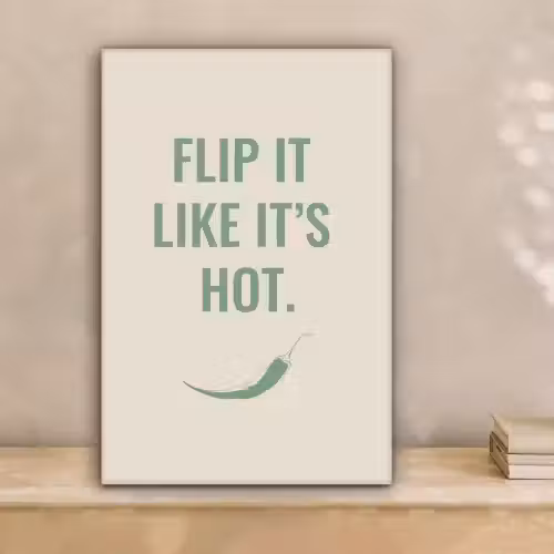 Groen - Quote - Zomer - Chilipeper canvas 2cm klein -sfeer1