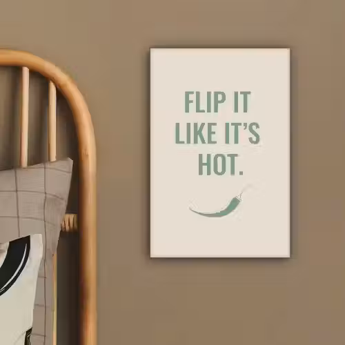 Groen - Quote - Zomer - Chilipeper canvas 2cm klein -sfeer3