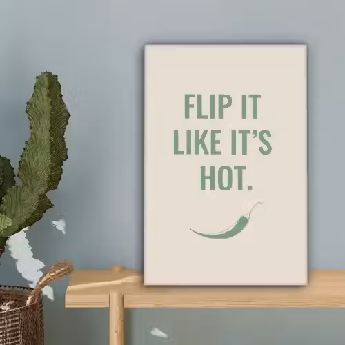 Groen - Quote - Zomer - Chilipeper canvas 2cm klein -sfeer4