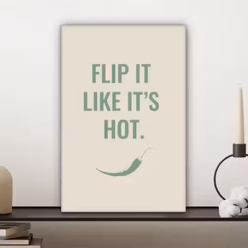 Groen - Quote - Zomer - Chilipeper canvas 2cm klein -sfeer6