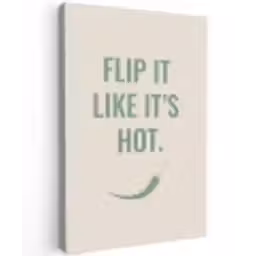 Groen - Quote - Zomer - Chilipeper canvas 2cm klein -z3d