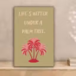 Groen - Zomer - Quote - Palmboom canvas 2cm klein -sfeer1
