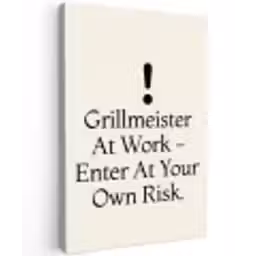 Grill - Uitroepteken - Zwart - Tekst canvas 2cm klein -z3d