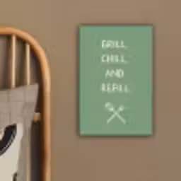 Grill - Groen - Zomer - Quote canvas 2cm klein -sfeer3
