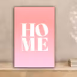 Home - Letters - Groot - Roze canvas 2cm klein -sfeer1