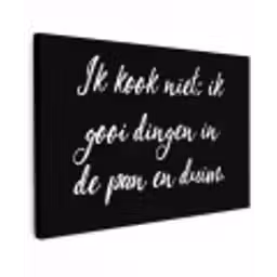 Ik kook niet - Spreuken - Koken - Humor - Quotes canvas 2cm klein -z3d