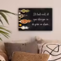 Ik gooi dingen in de pan en duim - Keuken - Quotes - Spreuken - Humor canvas 2cm klein -sfeer1