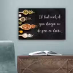 Ik gooi dingen in de pan en duim - Keuken - Quotes - Spreuken - Humor canvas 2cm klein -sfeer4