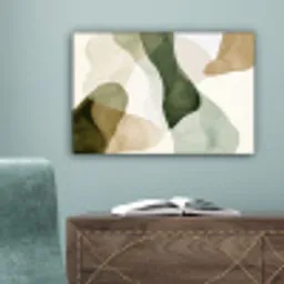 Japandi - Abstract - Groen canvas 2cm klein -sfeer4