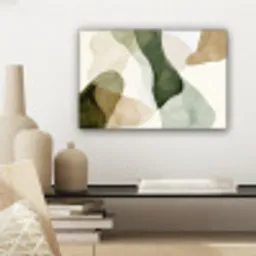 Japandi - Abstract - Groen canvas 2cm klein -sfeer6