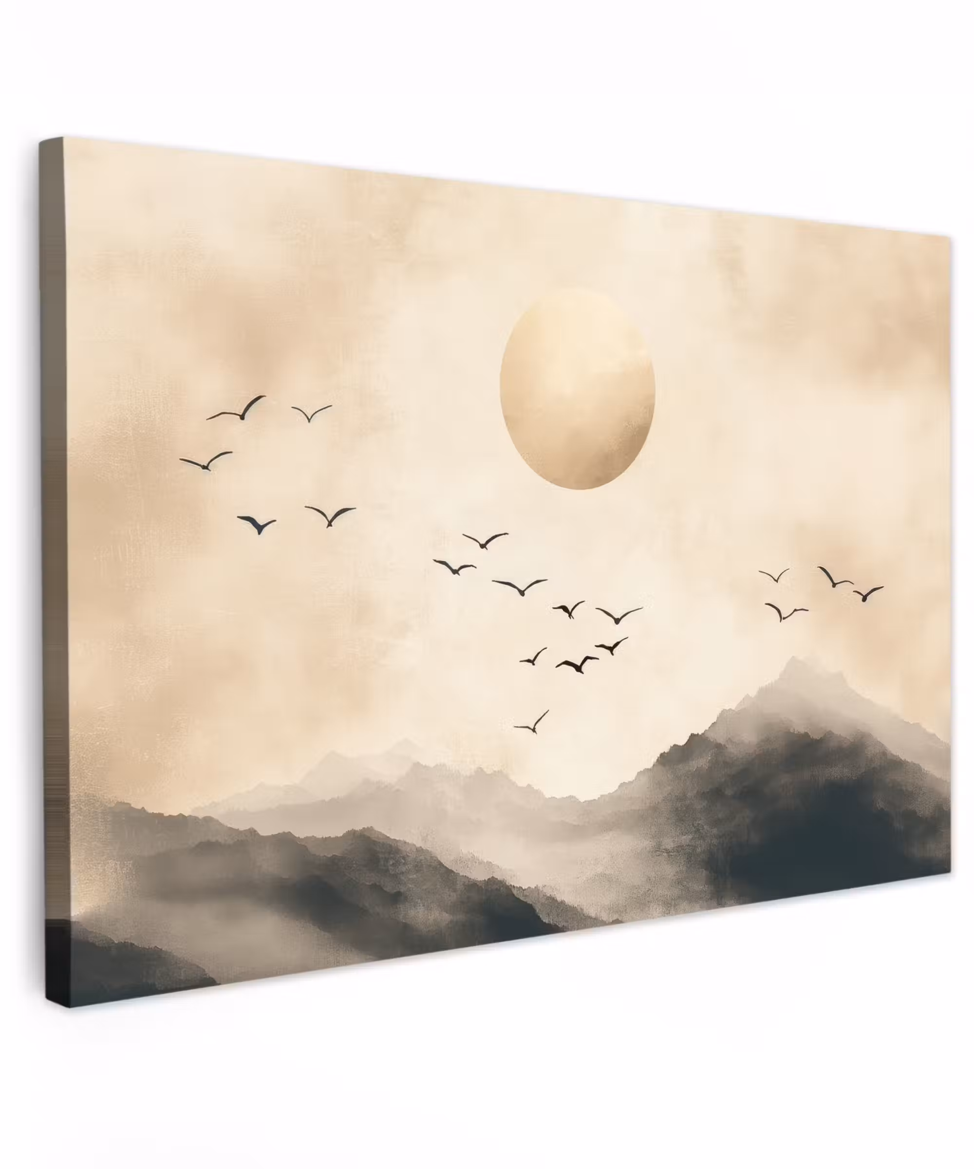 Canvas Print - Landscape - Japandi - bird