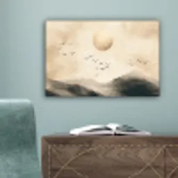 Landschap - Japandi - vogel canvas 2cm klein -sfeer4
