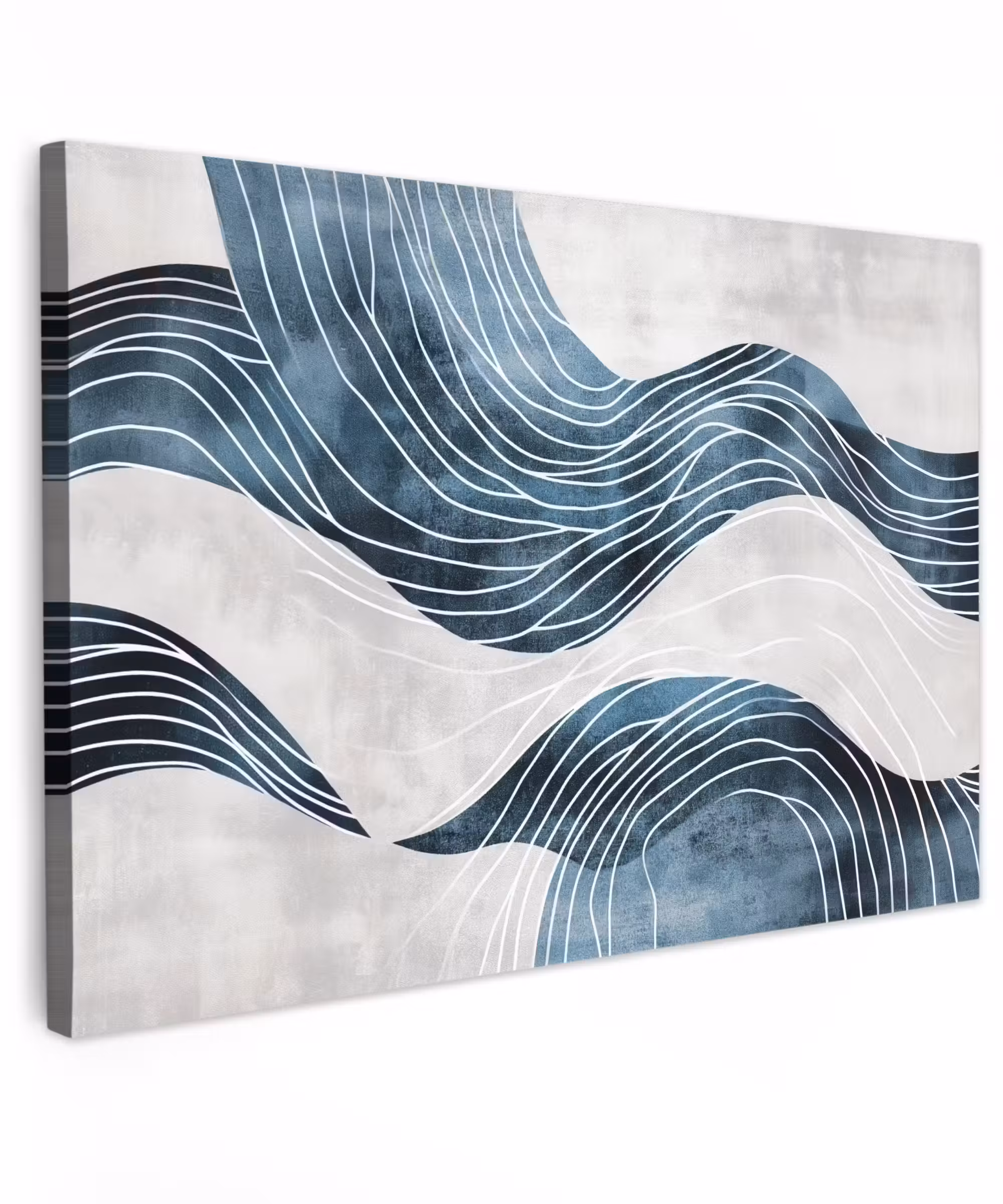 Canvas Print - Lines - Waves - Abstract - Gray