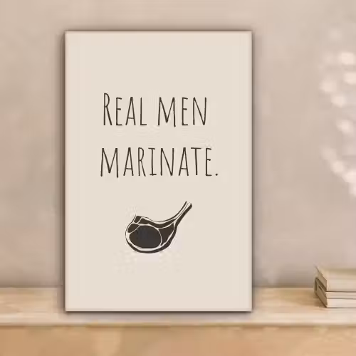 Vlees - Minimalistisch - Beige - Quote canvas 2cm klein -sfeer1