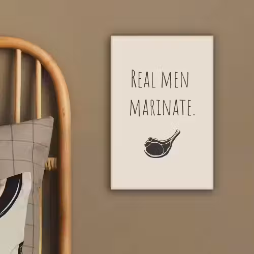 Vlees - Minimalistisch - Beige - Quote canvas 2cm klein -sfeer3