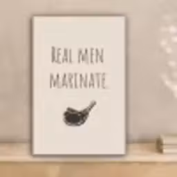 Vlees - Minimalistisch - Beige - Quote canvas 2cm klein -sfeer1