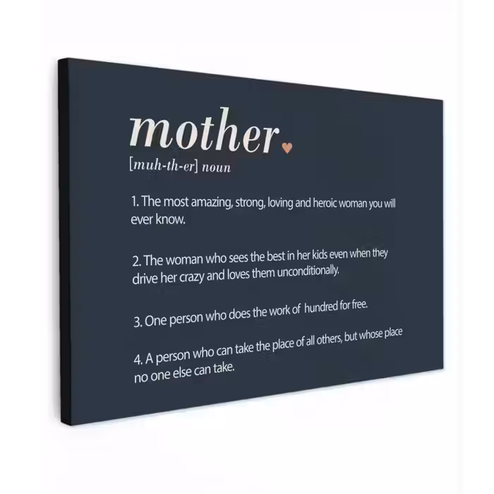 Mama definitie - Mother - Quotes - Spreuken canvas 2cm klein -z3d