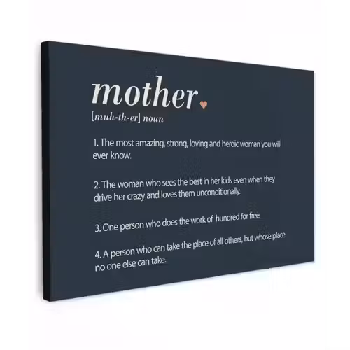 Mama definitie - Mother - Quotes - Spreuken canvas 2cm klein -z3d