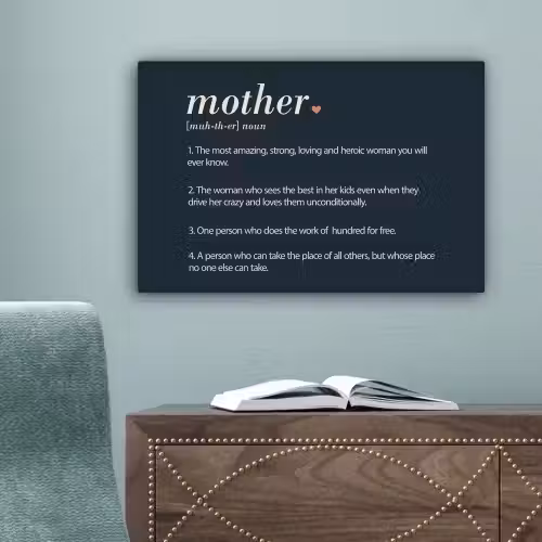 Mama definitie - Mother - Quotes - Spreuken canvas 2cm klein -sfeer4
