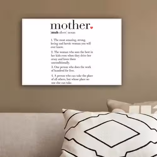 Moeder definitie - Quotes - Mother - Spreuken canvas 2cm klein -sfeer3
