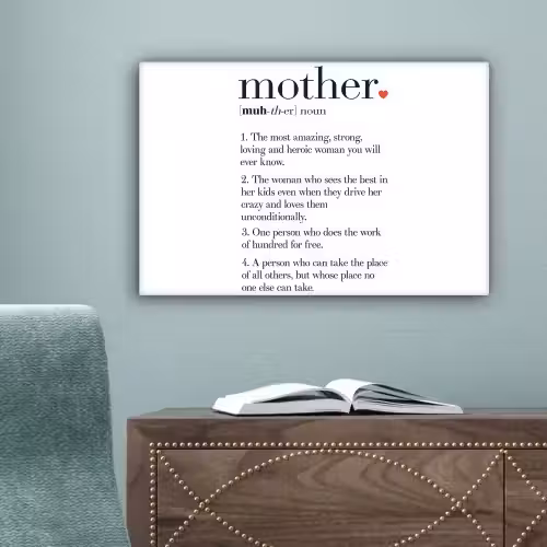 Moeder definitie - Quotes - Mother - Spreuken canvas 2cm klein -sfeer4
