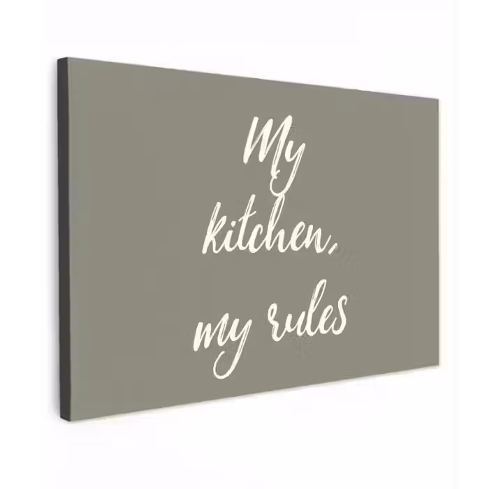 My kitchen, my rules - Spreuken - Quotes canvas 2cm klein -z3d