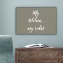 My kitchen, my rules - Spreuken - Quotes canvas 2cm klein -sfeer4