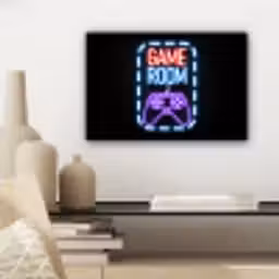 Neon - Quotes - Game room - Controller - Zwart canvas 2cm klein -sfeer6