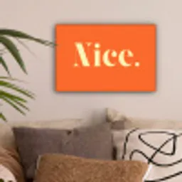 Oranje - Gebroken wit - Nice canvas 2cm klein -sfeer1