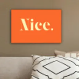 Oranje - Gebroken wit - Nice canvas 2cm klein -sfeer3