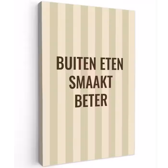 Buiten - Quote - Strepen - Zomer canvas 2cm klein -z3d