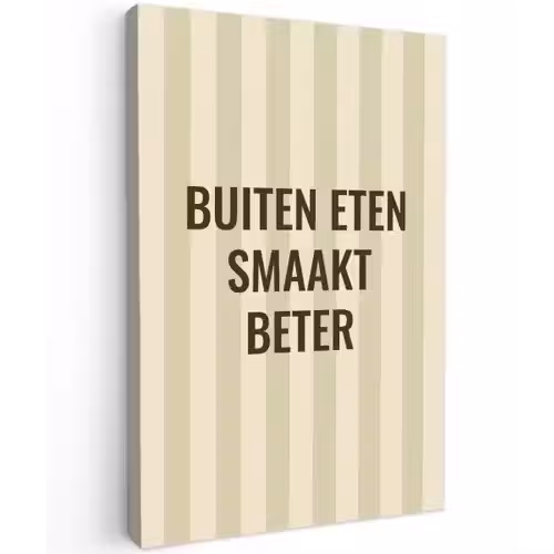 Buiten - Quote - Strepen - Zomer canvas 2cm klein -z3d