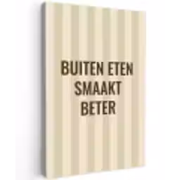 Buiten - Quote - Strepen - Zomer canvas 2cm klein -z3d