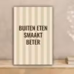 Buiten - Quote - Strepen - Zomer canvas 2cm klein -sfeer1