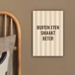 Buiten - Quote - Strepen - Zomer canvas 2cm klein -sfeer3