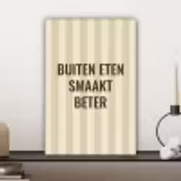 Buiten - Quote - Strepen - Zomer canvas 2cm klein -sfeer6