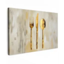 Verf - Goud - Bestek canvas 2cm klein -z3d